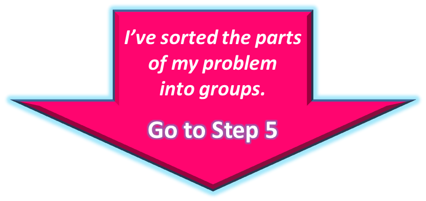 I've sorted the parts of my problem. Go To Step 5 - Major Categories Go To Step 4